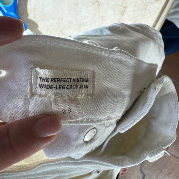 Madewell The Perfect Vintage Wide Leg Crop Jean Tile White Comfort Stretch 29 - Picture 7 of 8